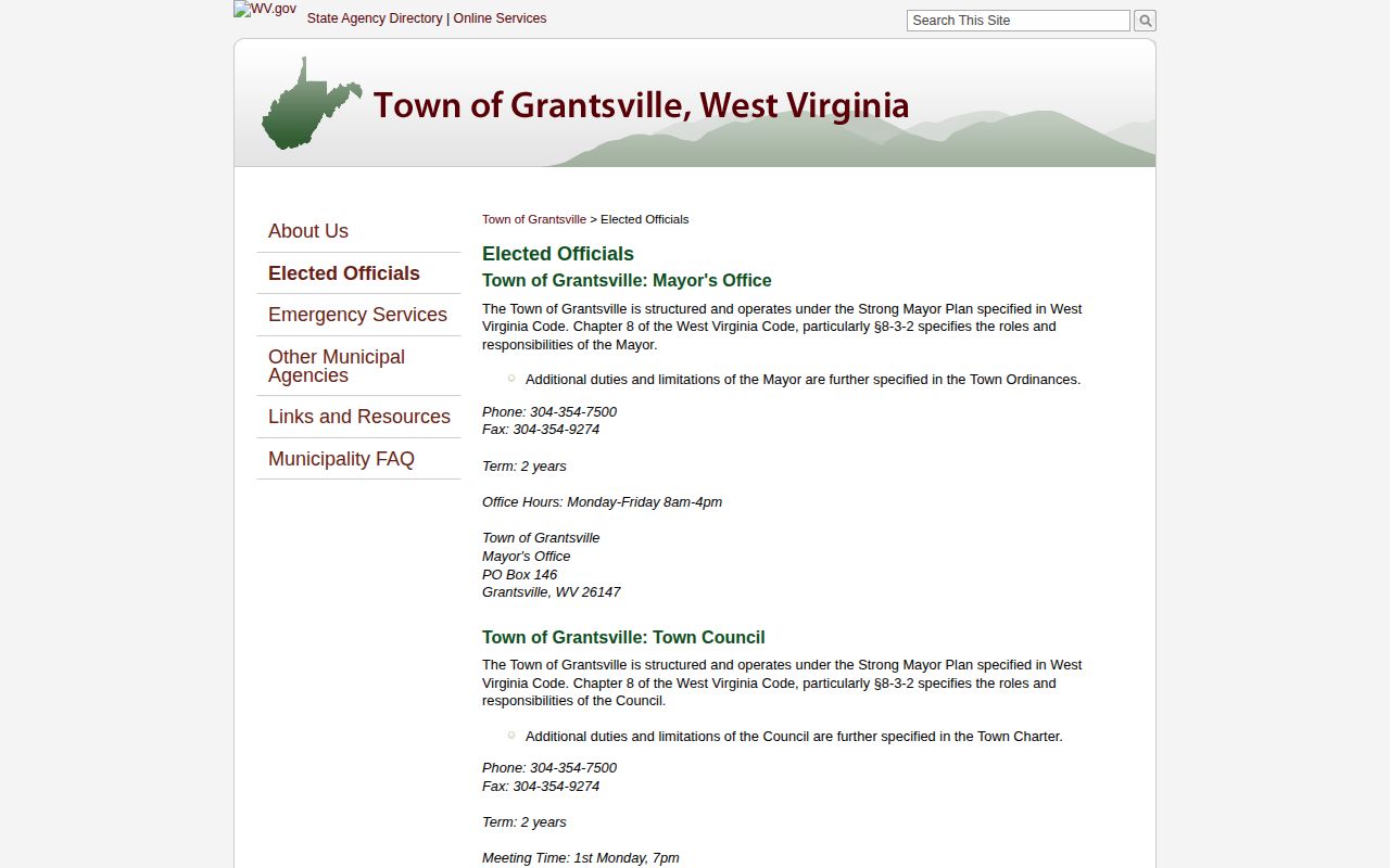 Official Grantsville police leadership and municipal contact page for Grantsville arrest records